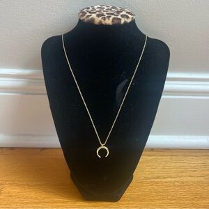 Elegant Gold Crescent Necklace